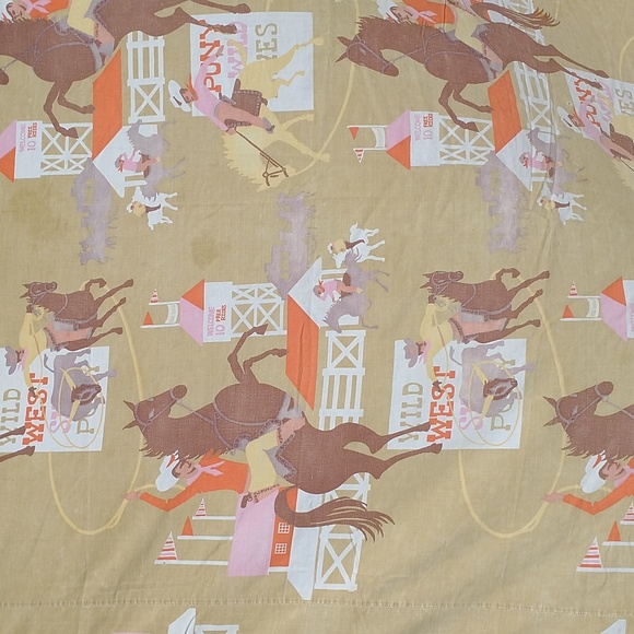 Mid Century Buckin' Bronco Twin Coverlet - Picture 2 of 7